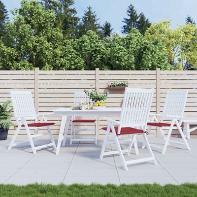 vidaXL - Tuinstoelkussens - 4 - st - 40x40x4 - cm - oxford - stof - wijnrood