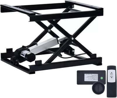 Elektrische Schaarheftafel - Hydraulisch Hefplatform - Materiaal Behandeling - Draadloze Afstandsbediening - 25KG - Zwart