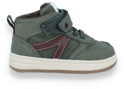 Sj Lifestyle Jongens Sneaker Hoog | Kaki | Maat: 21