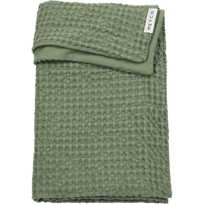 Meyco Baby Wafel Katoen Wiegdeken - Olive Green - 75x100cm - 1.0 TOG