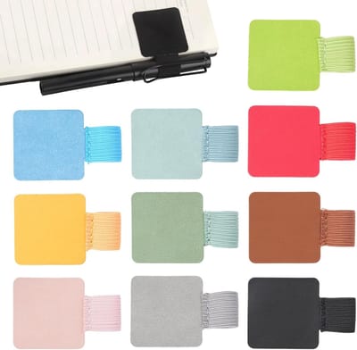 Penlus, zelfklevend, 10 stuks, gekleurde pennenhouder, notitieboek, penhouder, zelfklevend, lederen penhouder, elastische Leuchtturm pennenlus voor notitieboek, pennenhouder, dagboek