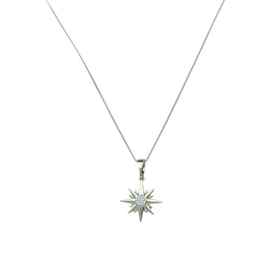 Cristal Star Neckace Silver