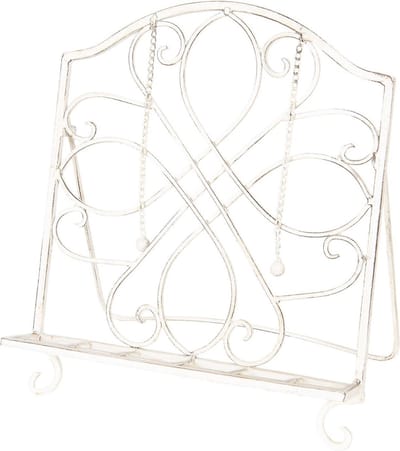 Clayre & Eef Kookboekstandaard 31x23x34 cm Wit IJzer