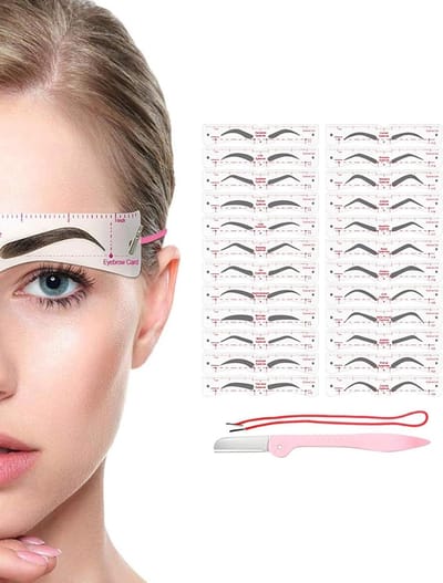 Wenkbrauwsjablonen Set - Wenkbrauwkaarten Mal - Make-up Aanbrengen - 24 Stijlen - 12 Stuks - Transparant