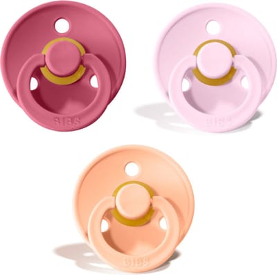 Bibs fopspeen - maat 2 6-18 maanden - 3 stuks - Coral, Peach, Baby Pink