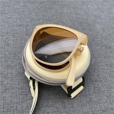 Dernières Lunettes de Soleil Pliables Élégantes pour Femmes Lunettes de Designer pour Femmes Protection UV400 Lunettes Lunettes de Soleil Style Classique pour Dames Lunettes pour Femmes As shown in the figu