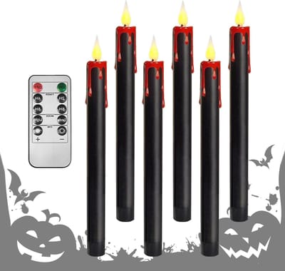 LED Vlamloze Kaarsen - Batterij Kaarsen - Sfeerverlichting Creëren - Instelbare Helderheid - 5 x 83 cm - Water Druppels