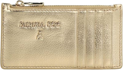 Patrizia Pepe Kredietkaart etui Leer 13 cm - 5 Sleuven - solar gold