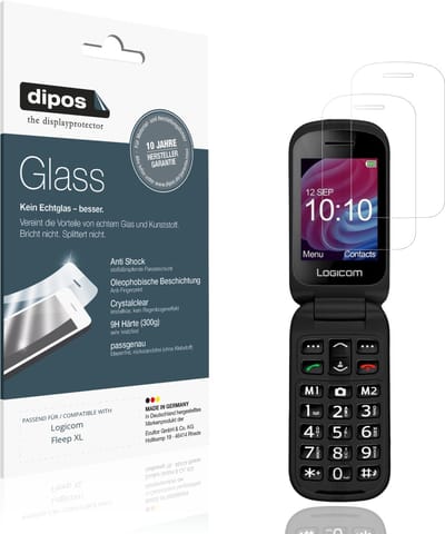 dipos – 2x Pantserfolie geschikt voor Logicom Fleep XL | 9H Screenprotector