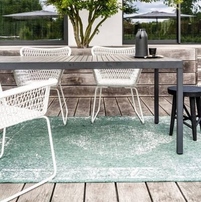 Buiten vloerkleed sage - Groen - dubbelzijdig - EVA Interior - 240 x 340 cm - (XL)