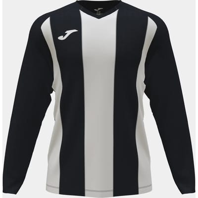 Joma Pisa II Voetbalshirt Lange Mouw Kinderen - Zwart / Wit | Maat: 104-116