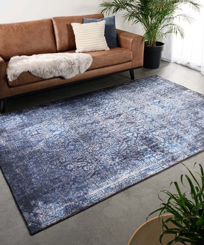 Vintage vloerkleed - Fade Stellar blauw/zilver 140x200 cm