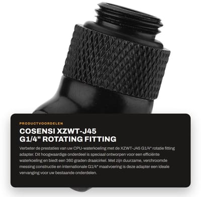 Dailygoods - XZWT-J45 G1/4" Rotating Fitting Adapter voor CPU Waterkoeling