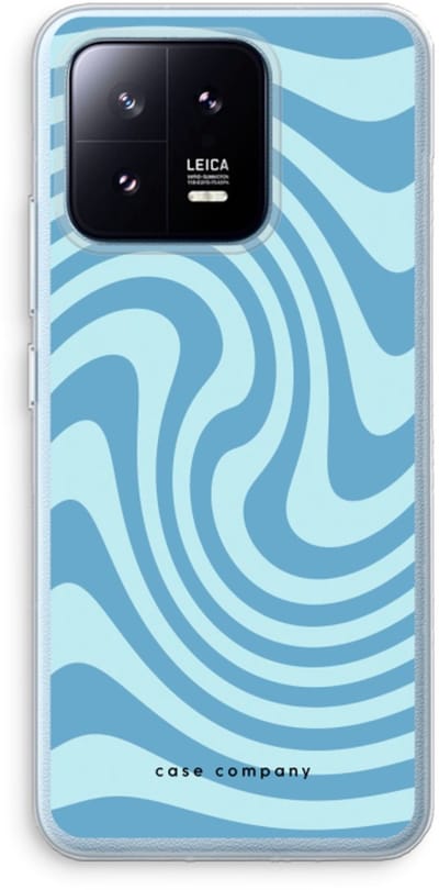 Case Company® - Hoesje geschikt voor Xiaomi 13 Pro hoesje - Swirl Blauw - Soft Cover Telefoonhoesje - Bescherming aan alle Kanten en Schermrand