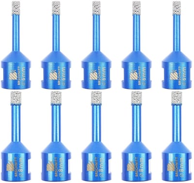 Tegelboor Diamantboorkroon Set 6 mm & 8 mm - 10 Stuks voor Porselein en Steen