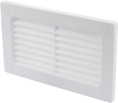 Ventilatierooster Wit voor Vlakkanaal met Insectenbescherming - 75x150 mm
