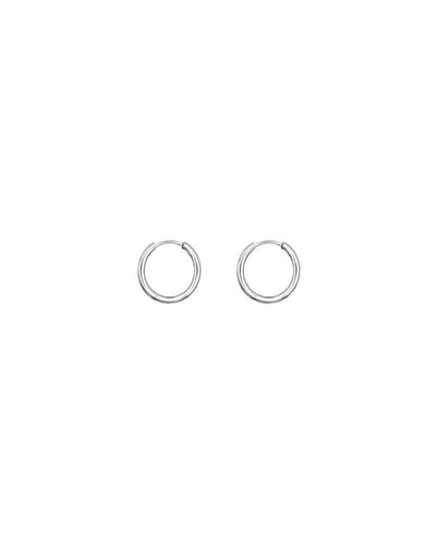Minimalistische oorbellen/oorringen 13mm - 1 paar | Zilverkleur RVS/Stainless Steel
