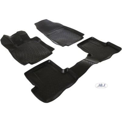 Tapis De Sol En Caoutchouc - J&amp;J AUTOMOTIVE - Renault Clio 4 - 3D - Antidérapant - Sur Mesure zwart