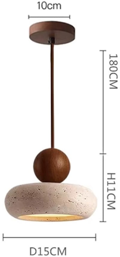JOYNEXTBUY - LED Hanglamp Travertin - Dimbaar Warm Wit 3000K - Hoogte Verstelbaar - Wabi Sabi - Eetkamer - Keukeneiland - Beige