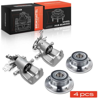Frankberg 2x remklauw + 2x wiellager achteras links/rechts voor VW