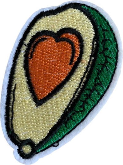 Avocado - Sushi strijk embleem - patch - patches - stof & strijk applicatie - iron on