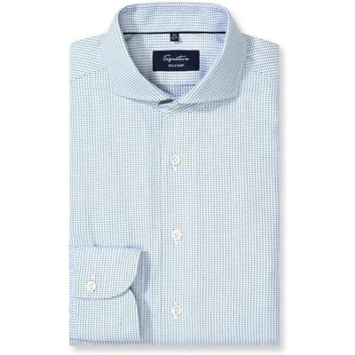 OLYMP Signature Overhemd, Tailored Fit, Signature Cutaway, Bleu