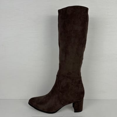 Suèdine laarzen met elegante hak bruin Bruin / 36