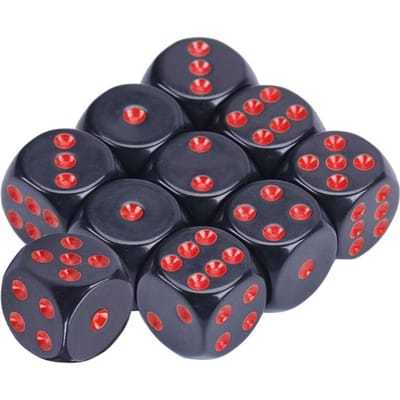 Dés Acryliques 16mm Dés Colorés à 6 Faces Cubes avec Points Jeux Blocs Carrés