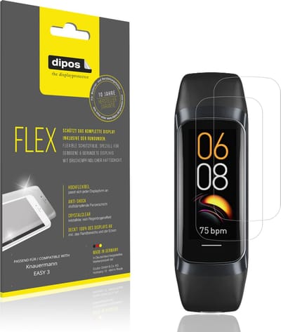 dipos – 2x Beschermfolie geschikt voor Knauermann EASY 3 | 3D Full Cover Screenprotector | 100% Passend