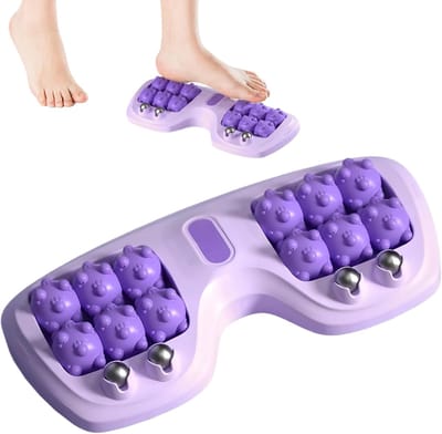 OIMG Voetmassage apparaat - Voetmassage roller - Massagebal - voetmassageapparaat voor hielspoor - diepweefselmassage voetmassageapparaat - Voetroller - Circulatiebevorderende voetmassage - Draagbare - voor thuis en op kantoor (paars)