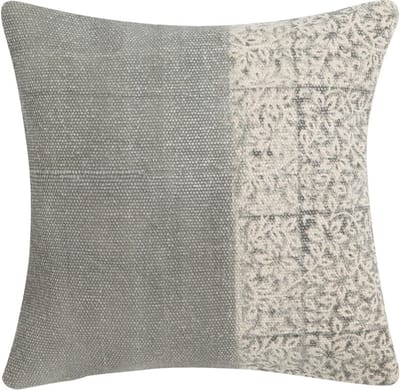 Half Half Grijs Kussen | 45 X 45 | Sierkussen Voor Woonkamer Of Slaapkamer