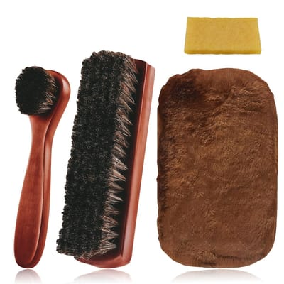 Golden crown - Schoenborstels set - Paardenhaar - Zacht en effectief
