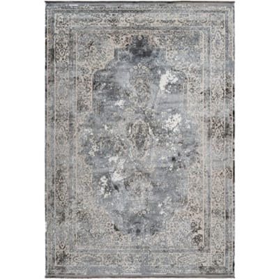Muratap Luxury picasso elysee vloerkleed laagpolig luxe tapijt soft fluweel zilver- 80x150 cm