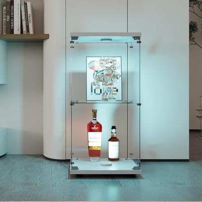Vitrinekast met Glas - Vitrinekasten Woonkamer - 40.3cm x 36.5cm x 86.2cm