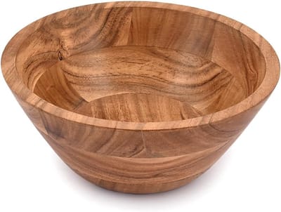 Famanu – Houten fruitschaal 22,86 cm – handgemaakte serveerkom voor snoep en fruit