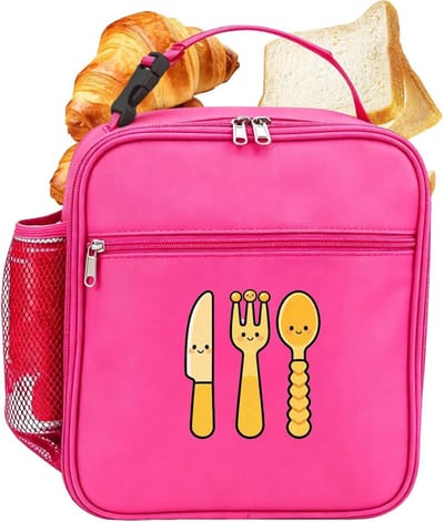 Draagbare Thermobox - Lunchtas - Maaltijden Meenemen - Waterdicht en Lekvrij - 22 x 11 x 26 cm - Heet Roze