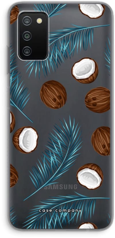 Case Company® - Hoesje geschikt voor Samsung Galaxy A03S hoesje - Kokosnoot - Soft Cover Telefoonhoesje - Bescherming aan alle Kanten en Schermrand