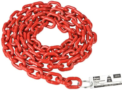 Bosbouwketting Slijpketting - Trekketting Hefketting - Zwaar Werk - Hoge Belasting - 2 meter 8 mm - Rood