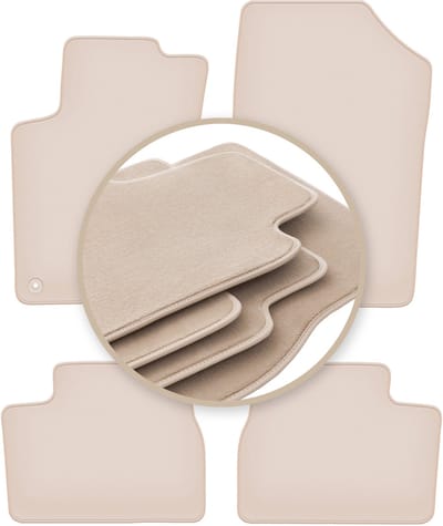 PREMIUM beige matten voor: Peugeot 207 SW, stationwagen, hatchback 2006-2012