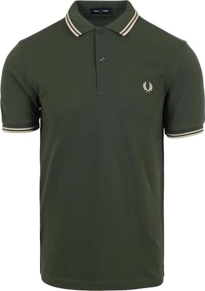 Fred Perry - Polo M3600 Donkergroen U98 - Slim-fit - Heren Poloshirt Maat S