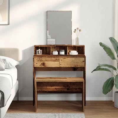 vidaXL - Kaptafelkruk - 70x35x45 - cm - bewerkt - hout - oud - houtkleurig