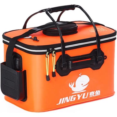 Seau de pêche pliable et portable, idéal pour le camping ou les voyages 30 orange