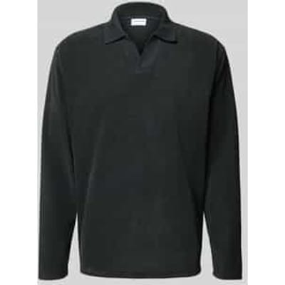 Oversized poloshirt met structuurmotief