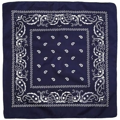 Fako Fashion - Bandana - Hoofddoek - Mondbescherming - Zakdoek - Paisley - Navy Blauw - 3 Stuks