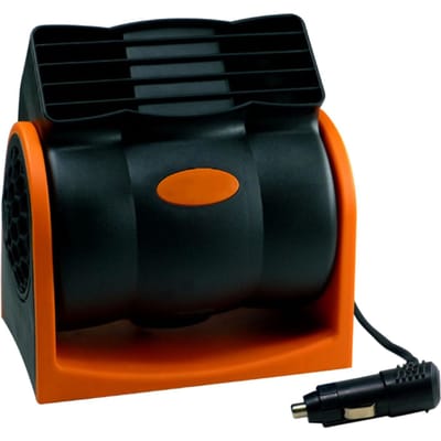 Ventilateur de Refroidissement de Camion Vent Fort Ventilateur Refroidisseur d'Air pour Voiture Électrique Fonctionnement Silencieux avec Prise Allume-Cigare pour Camions black