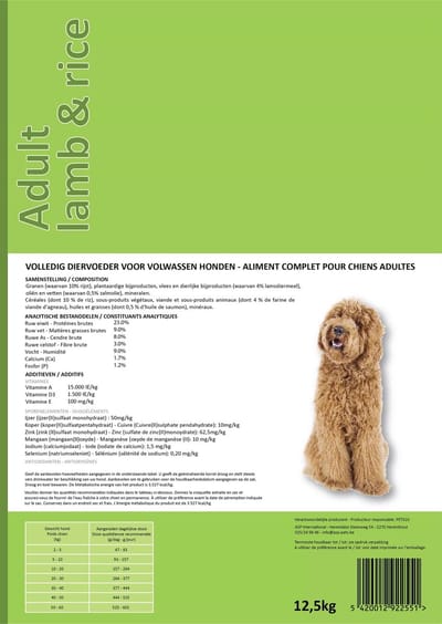 MegaPet Adult Lam - Hondenvoer - 12,5kg