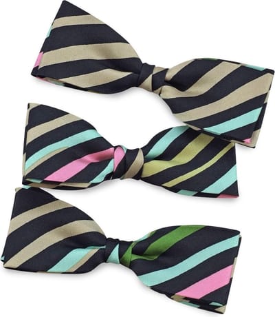 We Love Ties - Strikken - Kinderstrikje Caterpillar junior - zwart / beige / groen / roze