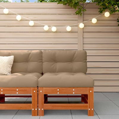 vidaXL - Tuinstoel - Midden - Massief - grenenhout - Wax - Bruin - Dennen
