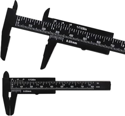 Jumada's - Mini Schuifmaat - 80 mm - Zwart⁠⁠⁠⁠: De Perfecte Schuifmaat voor Précisie! - kunststof