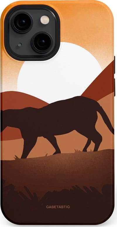 Casetastic Hoesje Geschikt voor Apple iPhone 13 Mini Magsafe - Stijlvolle Beschermende Duo-layer Case - Zonsondergang Safari